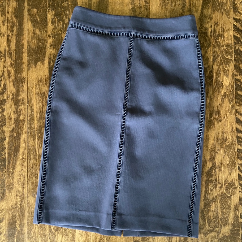 Ann Taylor Size 0 Blue Pencil Skirt